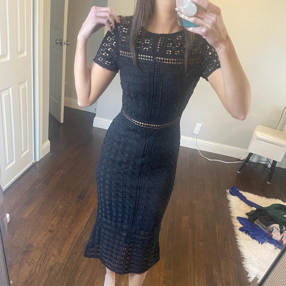 Black midi dress